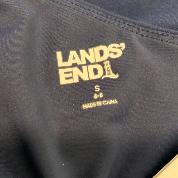 Lands’ End One-Shoulder Navy Blue Stretch Tank Top With Shelf Bra Small New - Picture 9 of 11